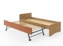 Lit gigogne 90x200 HECTOR - Chêne/Terracotta - 7