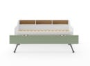 Lit gigogne avec rangement 90x200 AEL - Blanc/Vert - 10