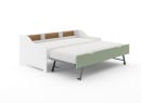 Lit gigogne avec rangement 90x200 AEL - Blanc/Vert - 8