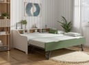Lit gigogne avec rangement 90x200 AEL - Blanc/Vert - 2