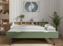 Lit gigogne avec rangement 90x200 AEL - Blanc/Vert - 4