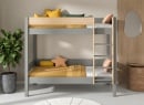Lit superposé en pin massif 90x190 HOYA Gris - 2