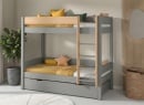 Lit superposé en pin massif 90x190 HOYA Gris - 3