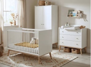 Komplettes Babyzimmer ADELE - Weiß/Eiche