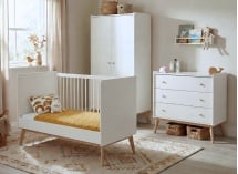 Chambre bébé complète ADELE - Blanc/Chêne - 2
