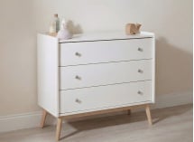 Chambre bébé complète ADELE - Blanc/Chêne - 5