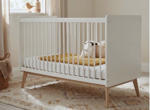 Uitgroeibaar babybed 70x140 ADELE - Wit/Eiken