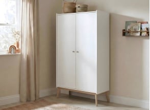Armario 2 puertas ADELE - Blanco/Roble