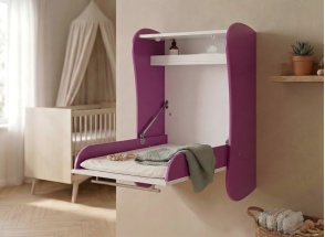 Wall-Mounted Changing Table LILA - Plum