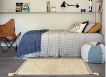 Tapis rectangulaire lavable en coton BLOOM - Golden 1