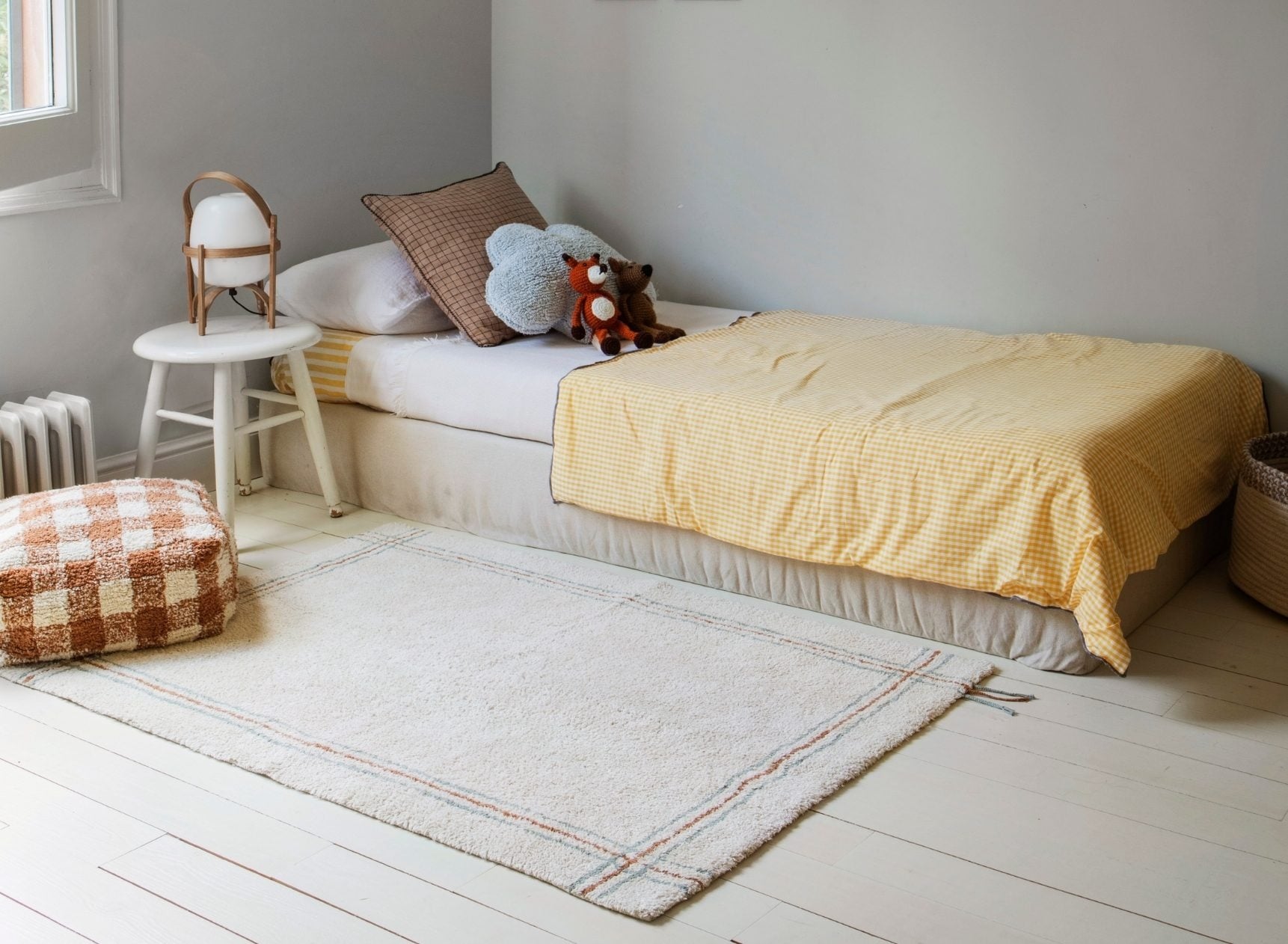 Tapis rectangulaire lavable en coton CLOTH - Naturel 1