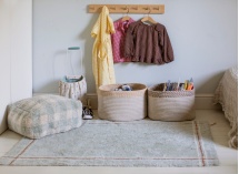 Tapis rectangulaire lavable en coton CLOTH - Bleu 1