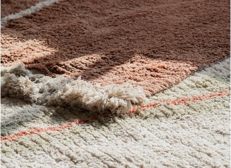 Alfombra rectangular lavable reversible en algodón DUETTO - Toffee