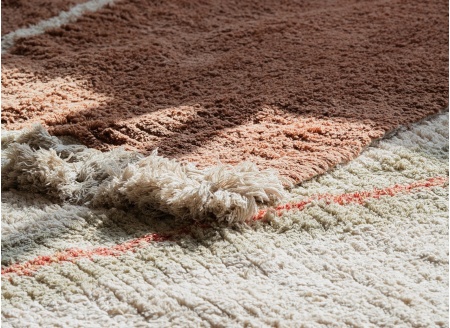 Tappeto rettangolare lavabile reversibile in cotone DUETTO - Toffee