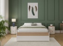 Lit 2 places 160x200 PRADO – Blanc/Chêne - 3