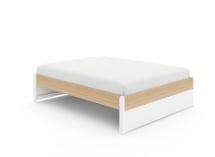 Lit 2 places 160x200 PRADO – Blanc/Chêne - 5