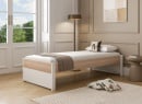 Lit enfant 90x200 PRADO – Blanc/Chêne - 1