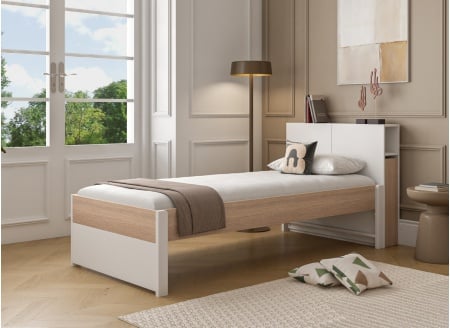 Lit enfant 90x200 avec tête de lit PRADO - 1