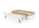 Lit gigogne 90x200 PRADO - Blanc/Chêne - 4