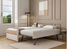 Lit gigogne 90x200 PRADO + 2 matelas - 2
