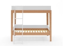 Lit superposé hêtre massif avec échelle inclinée SENSON - 4