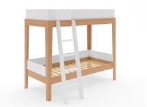 Lit superposé hêtre massif avec échelle inclinée SENSON - 6