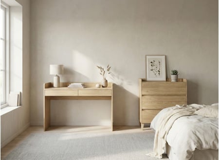 LILO Desk with 2 drawers - Oak