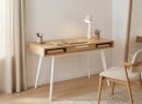 Bureau en bois VINTAGE - Blanc/Chêne 1