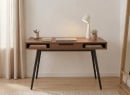 Bureau en bois 1 tiroir VINTAGE - Noyer - 2