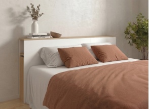 Doppelbett-Kopfteil 160 PRADO Weiß/Eiche