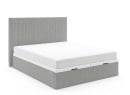 Lit coffre 160x200 avec tête de lit ALOE - Gris clair - 4