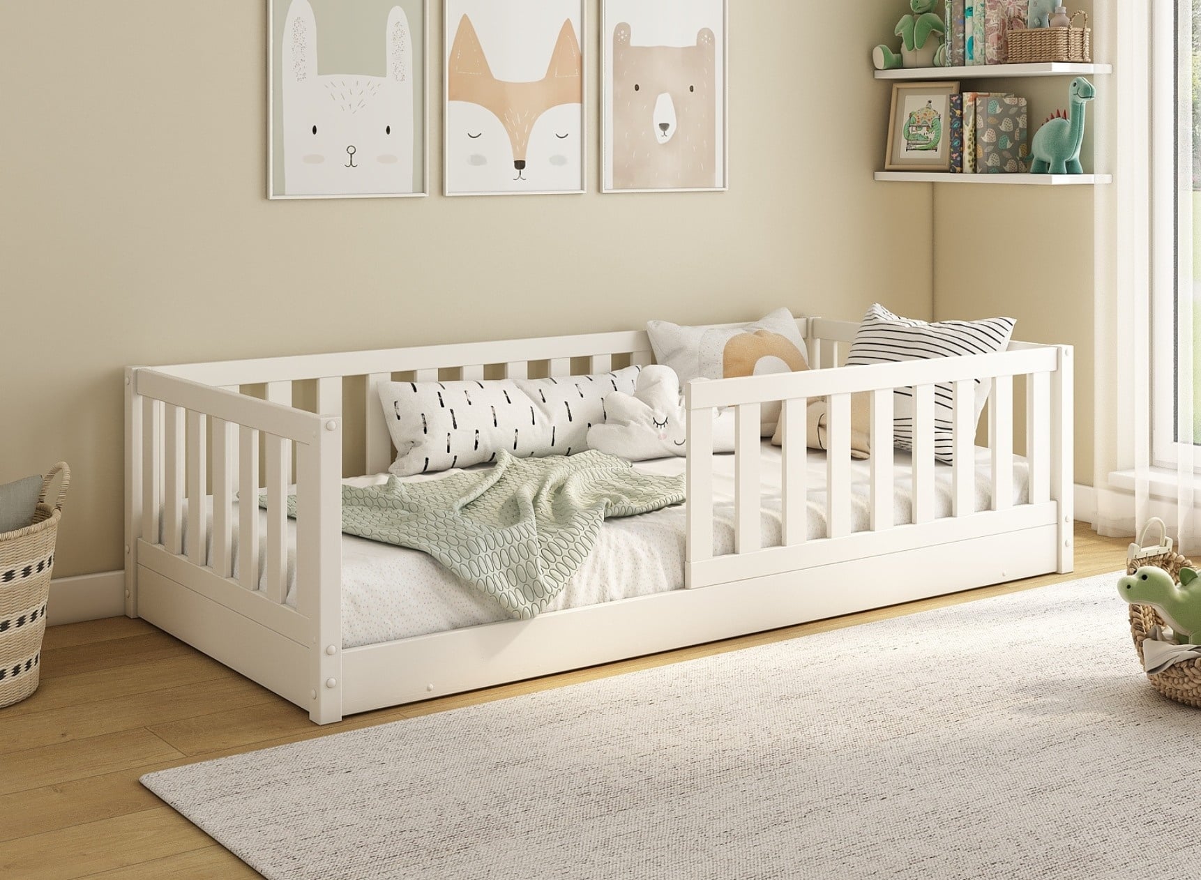 Lit Montessori 90x190 en pin massif UGO - 1