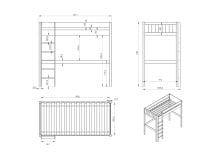 Lit mezzanine avec bureau et fauteuil ARTHUS - 15