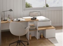 Lit enfant avec bureau EMMA + matelas - 7
