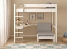 Lit mezzanine avec bureau et fauteuil ARTHUS - 1