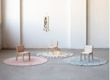 Tapis rond lavable 100% coton ABC