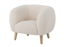 Fauteuil enfant tissu bouclette CADE - Blanc 3