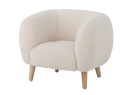 Fauteuil enfant tissu bouclette CADE - Blanc 3