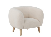 Fauteuil enfant tissu bouclette CADE - Blanc 4