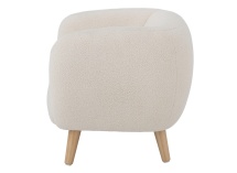 Fauteuil enfant tissu bouclette CADE - Blanc 6