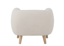 Fauteuil enfant tissu bouclette CADE - Blanc 7
