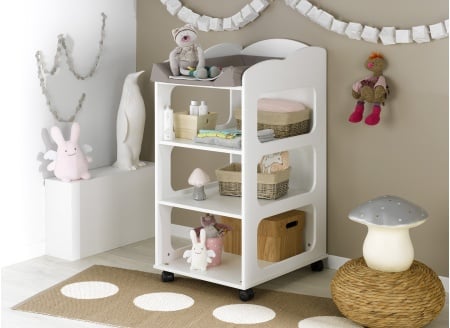 Table à langer bébé CAMERON - Blanc - 1