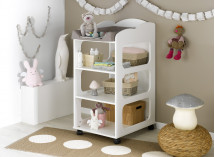Table à langer bébé CAMERON - Blanc - 1