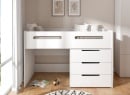 Lit mi-hauteur 90x190 ANDY - Blanc - 7