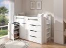 Lit mi-hauteur 90x190 ANDY - Blanc - 6