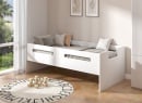 Lit mi-hauteur 90x190 ANDY - Blanc - 3