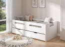 Lit mi-hauteur 90x190 ANDY - Blanc - 5
