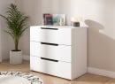 Commode 3 tiroirs ANDY – Blanc - 1