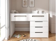Commode 3 tiroirs ANDY – Blanc - 5