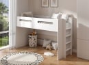 Lit mi-hauteur 90x190 ANDY - Blanc - 1